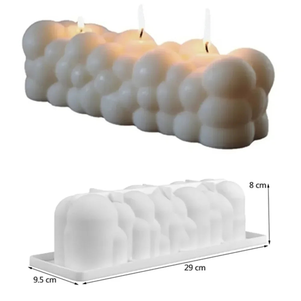 Wave cylindrical candle mold