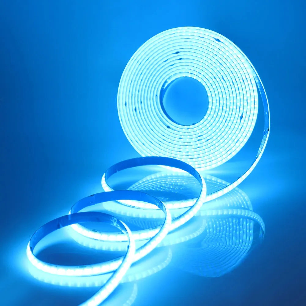 5V Wifi Bluetooth-compatible USB RGB COB LED Strip Light 24key 44key Remote Control Kit 576 LEDs Linear Lighting Flexible Tape