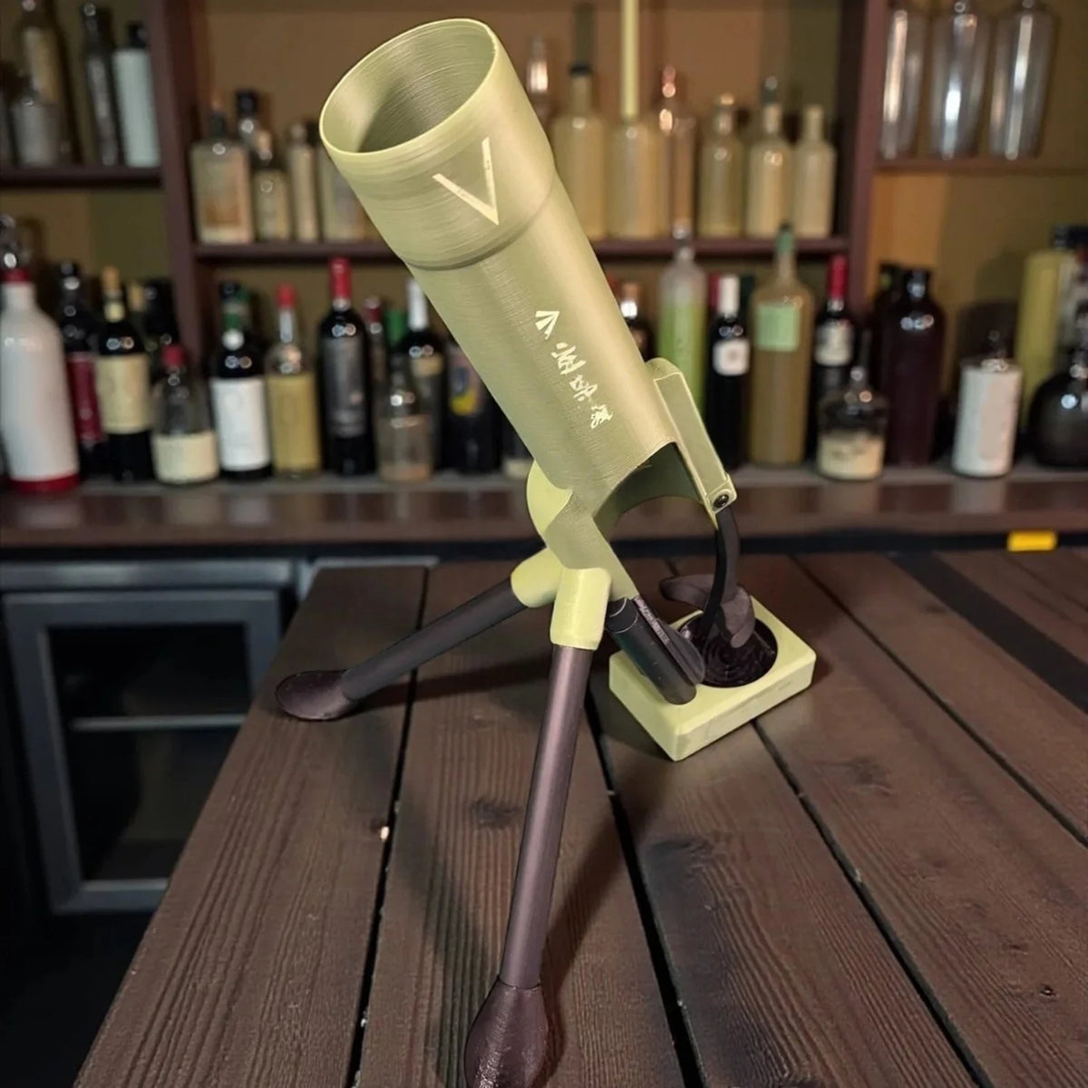Mortar Beer Bottle Opener 51mm Tactical Cap Hands-Free Push Down Bottle Opener for Home Kitchen Bar Party Restaurant Decor