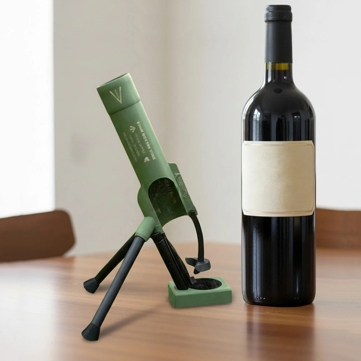 Mortar Beer Bottle Opener 51mm Tactical Cap Hands-Free Push Down Bottle Opener for Home Kitchen Bar Party Restaurant Decor