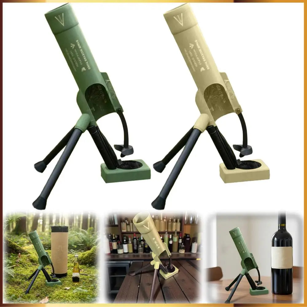Mortar Beer Bottle Opener 51mm Tactical Cap Hands-Free Push Down Bottle Opener for Home Kitchen Bar Party Restaurant Decor