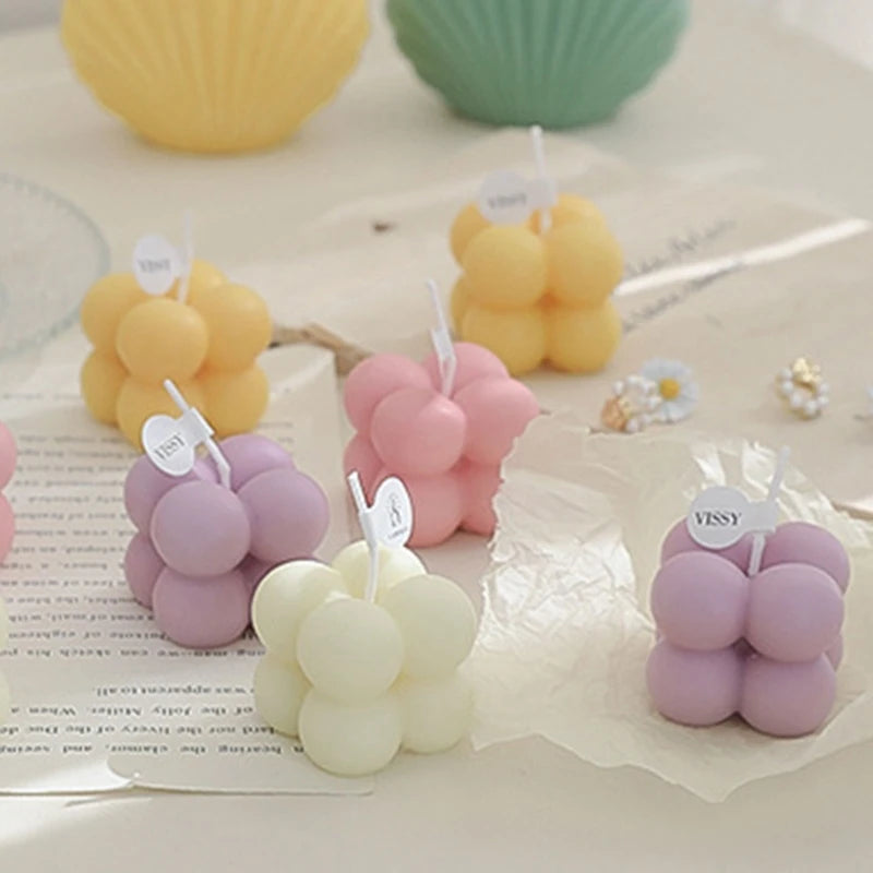 Small Scented Mini Cube Bubble Shaped Wax Candles