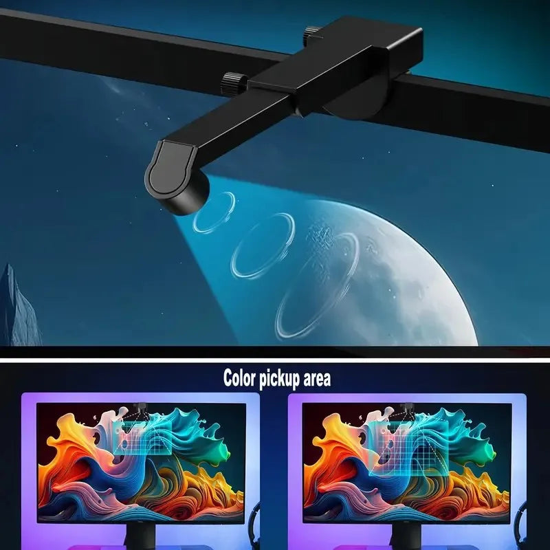 RGBIC LED TV Backlight Strip with Color Picking Sensor Music Sync App and Controler